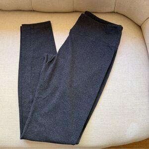 Hard Tail Flat waist Dark Gray Leggings NWT Large Cotton Yoga /Gym Ladies/women